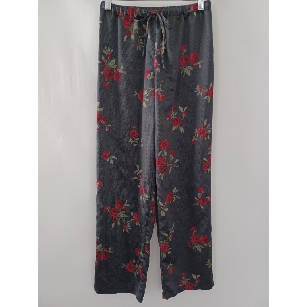 Lauren Ralph Lauren‎ Womens PJ Set Floral Size XS Whimsigoth Dark Vamp Romantic - Picture 8 of 10